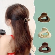 Fashion Resin 4.5cm Hair Clip / Women Claw Clips Matte Ellipse Shape Solid Color Barrettes Girls Hai