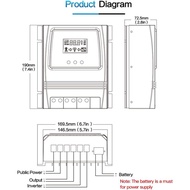 MOES Dual Power Controller 50A 5500 Watt Automatic Transfer Switch for Off Grid Solar Wind System AT