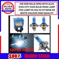 IKB 55W WAJA WIRA MYVI ALZA VIVA CITY VIOS BULB HEAD LAMP FOG LAMP H1 H11 H3 H7 9006 H4 WHITE SPEC