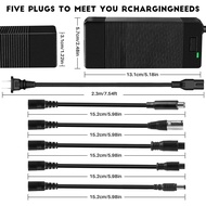 42V 2A Universal Charger 5 in1 Plugs with DC 5.5 * 2.1mm, 8mm/12mm 3 Prong, RCA & 3-Pin XLR Plugs fo