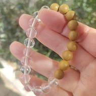 白水晶牛油果色香珠手串拍照手鏈客製女朋友情侶禮物