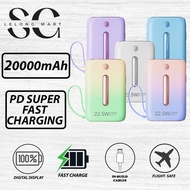 【SG INSTOCK】K96 Small Mini Fast Charging 20000mAh PowerBank With Build-In Cables