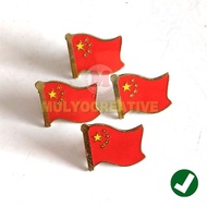 PRC Flag Pin Republic of China Flag Pin Brass Metal Material