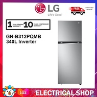 {FREE SHIPPING} LG 340L GN-B312PQMB Inverter 2 Door Refrigerator Top Freezer Fridge GNB312PQMB (Dark Graphite Steel) Peti Sejuk