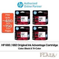 HP 682  680  Black or Tri-color Original Ink Cartridge for HP Deskjet Printer ( 682 Ink Cartridge  680 Ink Cartridge )