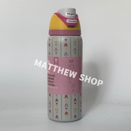 OWALA Freesip แก้วน้ำสแตนเลสกันความร้อนพร้อมสตั๊ม แก้วน้ำสำหรับออกกำลังกาย แก้วน้ำสำหรับใช้ในรถ ปิดด