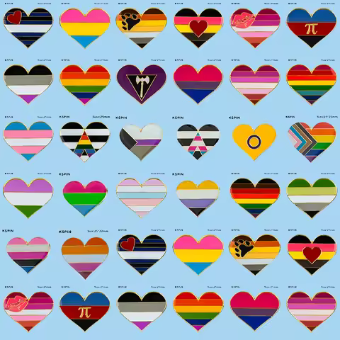 Leather Pride Pansexual Pride Bear Pride Fat Fetish Pride Lipstick Lesbian Philadelphia Pride Badge 