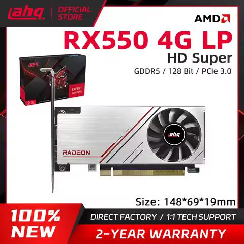 AHQ RX550 4G GDDR5 LP Graphics Card Low Profile GPU NVIDIA Industrial Mini ITX SFF IPC Micro Server 