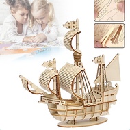 3D Wooden Puzzles Model Kit Ship Model Kit DIY Sailing Ship Model Kit 3D Wooden Puzzle Toy