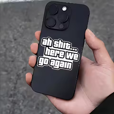 Funny Slogan Sticker Bold Text Waterproof Vinyl Decal For Bike Car Decor Exterior Accessories