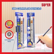 [super stationery] HIPPO Pensel 2B Gamma 388  2B PENCIL - 12 PCS / BOX