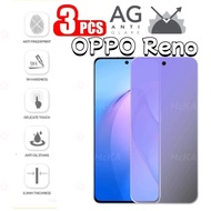 3 Pieces Set Frosted Anti-Blue Light Tempered Film FOR OPPO Reno 13F 12 13 12F 11F 8T 8 5G 8Z 7 7z 6