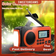 Emergency Hand Crank Radio AM/FM/SW Radio with Flashlight SOS Alarm Solar Radio for Outdoor Camping 