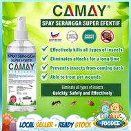 POODEE PETS Malaysia Camay Spray Repellent Semut Lipas Pepijat Lalat Pijat Kamitetep Spray Serangga Organik Ubat Kutu Racun Ulat Daun