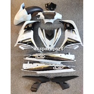 COVERSET YAMAHA 135LC V6 PURBA HITAM PUTIH HLY