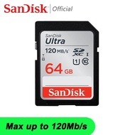 《Corner house》 SanDisk Ultra SD Card 64GB SDXC SDHC SD 128GB Big Card 32GB Class10 Flash Memory Card 256GB 16GB CD Cards 4K SDHC สำหรับกล้อง