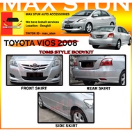 TOYOTA VIOS NCP93 2007-2013 TOMS STYLE FULLSET BODYKIT (TOM) SKIRT LIP FOR VIOS SECOND GENERATION TO