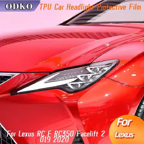 For Lexus RC F RC350 Facelift 2019 2020 Car Headlight Protection Tint Film Smoke Black TPU Transpare