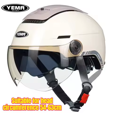 YEMA Universal Motorcycle Helmet Men's Summer Sun Protection Battery Car for Women's Four-season Ele