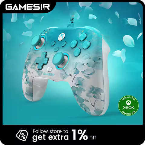 GameSir T7 Pro Floral Xbox Controller with Hall Effect Joystick for Xbox Series X, Xbox Series S, Xb