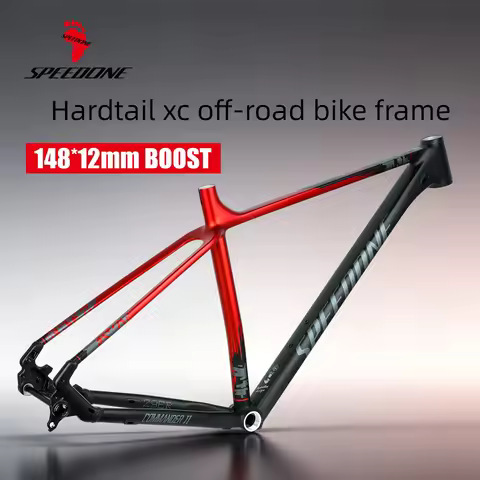 SPEEDONE COMMANDER II XC Hardtail Mountain Bike Frame 7005 Aluminum Alloy Internal Cable Routing 12*