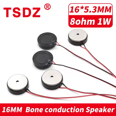 5Pcs 16MM 8Ohm 1 Watt Mini Speaker Bone Conduction Loudspeaker 16*5.3MM 8 Ohm 1W Bass Multimedia DIY
