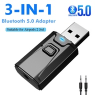 YTOM TOP Bluetooth 5.0 Receiver Transmitter 3 In 1 Mini Stereo AUX USB 3.5mm Audio Wireless Adapter For TV PC Car Headphones