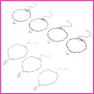 INF 3 4 Pieces  Matching Heart Bracelet Set Link Chain Bracelet for Best Friend Family Friendship Je