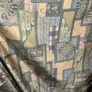 PREMIUM SILK SATIN FABRIC WITH ABSTRACT MOTIF - ABSTRACT MOTIF SATEN FABRIC - ABSTRACT MOTIF FABRIC 