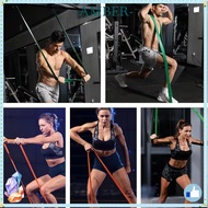 AMBER Fitness Elastic Band, TPE Elastic Yoga Tension Band,  5-85 lbs Resistance Bands Unisex