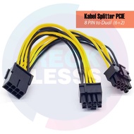 VGA SPLITTER CABLE 8 PIN FEMALE TO 2X 8PIN (6+2) MALE 18AWG