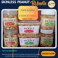 Peanut (Skinless) | BUNDLE | 2 Square Tubs & 4 Bottle Jars | Save P50 | Adobong Mani | Mani