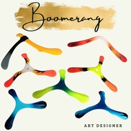 Boomerang 2 pattern Desing Outdoor Sports Soft Fly Toys Mainan Budak dewasa Lelaki Kanak Sukan Luar 