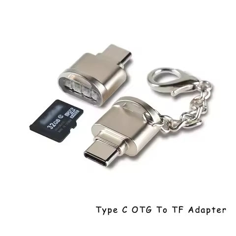 Type C OTG To TF Adapter Micro-SD Memory Card Reader For Samsung Huawei Xiaomi Aluminum Cardreader F