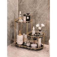 Desktop Skin Care Products Toilet Shelf Bathroom Storage Box Double Dresser Cosmetics Perfume Light 