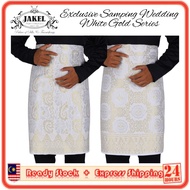 Jakel Exclusive Samping White Gold Series Samping Wedding Nikah Raya Samping Baju Melayu