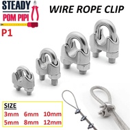 3MM, 5MM, 6MM, 8MM, 10MM, 12MM GALVANIZED WIRE ROPE CLIP / U-BOLT CLAMP / CLIP FOR CLAMPING THE WIRE ROPE (PART 1)