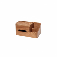 Black Walnut Wood Tissue Box Multifunctional Storage Organizer Remote Control Holder for Living Room