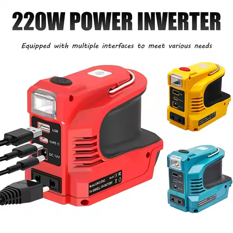 220W Power Inverter DC 18V-21V To AC 220V for Makita for Milwaukee for Einhell for DeWalt for Bosch 