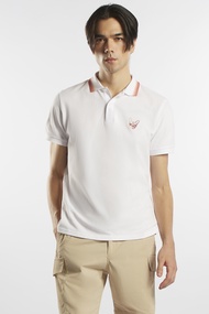 ESP เสื้อโปโลลายเฟรนช์ชี่ ผู้ชาย สีขาว | Frenchie Polo Shirt | 03829