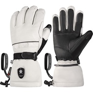 SAVIOR HEAT Heated Gloves for Men Women, EH 8 Pro Electric Leather Ski Gloves for Extreme Cold -5℉, 
