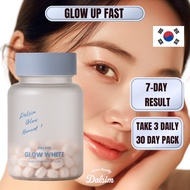 Glow White Glutathione + Collagen Supplement for Skin Brightening – 90 Tablets | Korean Whitening & 