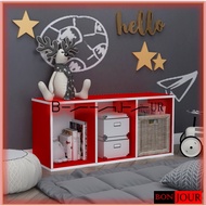 STACKABLE SHELF 3 COMPARTMENT/ 3 TIER SHELF /RAK / BOOK RAK / BOOK CASE/ BUKU ALMARI