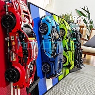 NOVO 50x80cm Ultra Large Car Wall Display Frame Solid Wood Car Mount for Lego / Bingkai Gambar Keret
