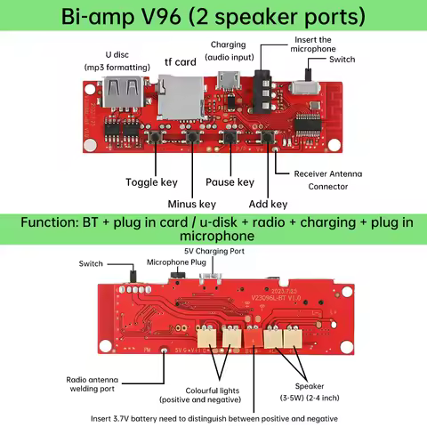 Multifunctional Bluetooth Audio Circuit Board Bluetooth Module Amplifier Board DIY Bluetooth Module 