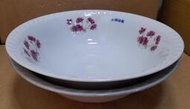 早期大同花卉瓷碗 大同冷氣四方印瓷碗 湯碗 碗公 -直徑25.5公分- 2 盤合售