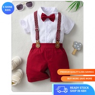 Baby Summer Short-Sleeved Overalls Boy Suit Summer Two-Piece Suit One-Year-Old Boy Baby Dress 2-8 Ye