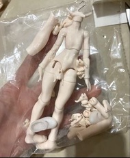 蘑菇菌超白肌素體帶脖卡手腳組白膜鞋一套 12分bjd盲盒素體