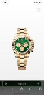 勞力士 Daytona 18K 金綠面
