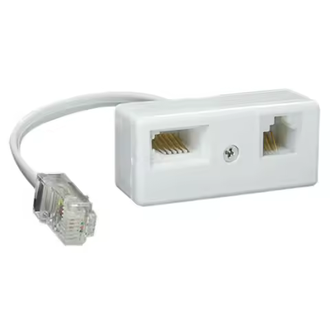 WSFS Hot Sale RJ45 Plug to BT RJ11 Secondary Splitter Telephone Adapter